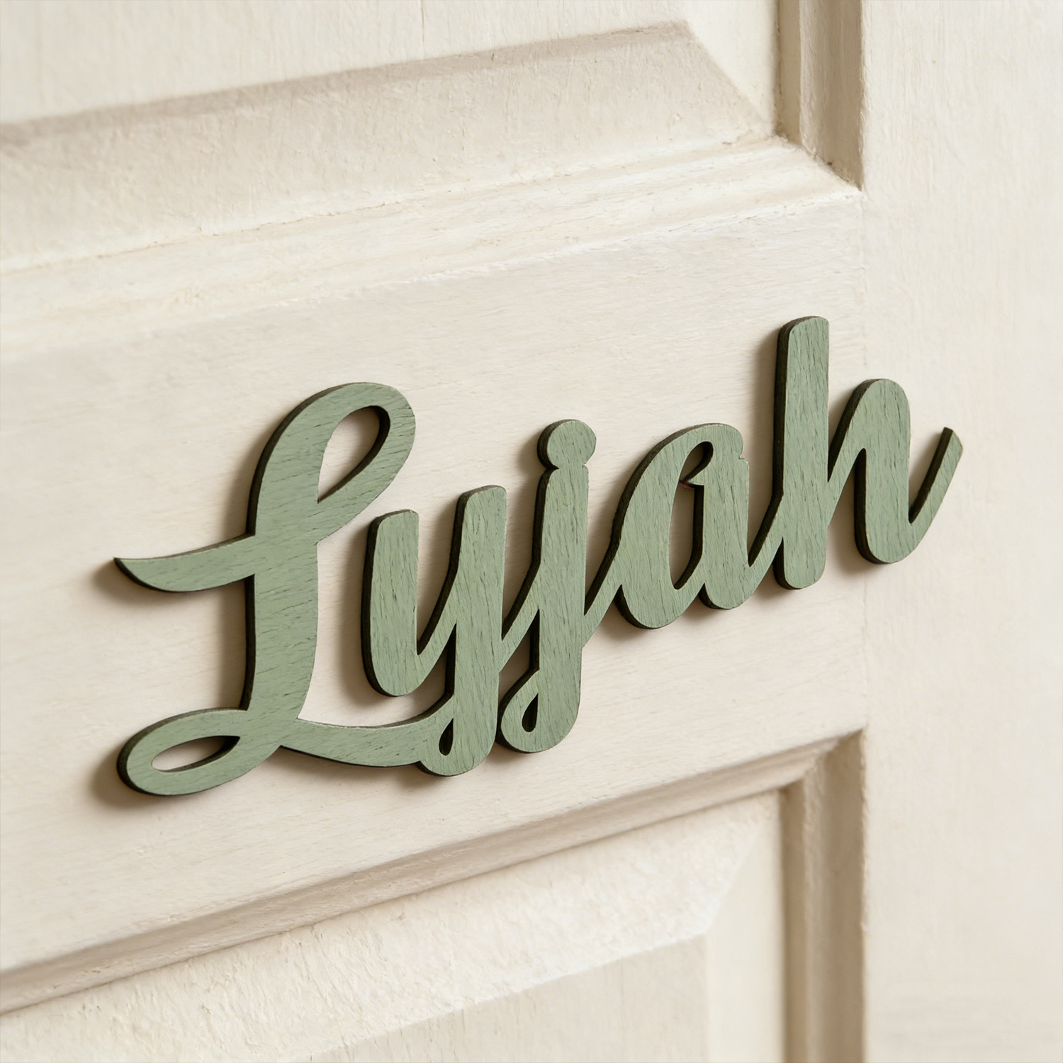 Baby Name Wall Art - 1pc Personalized wooden surname brand, Customizable