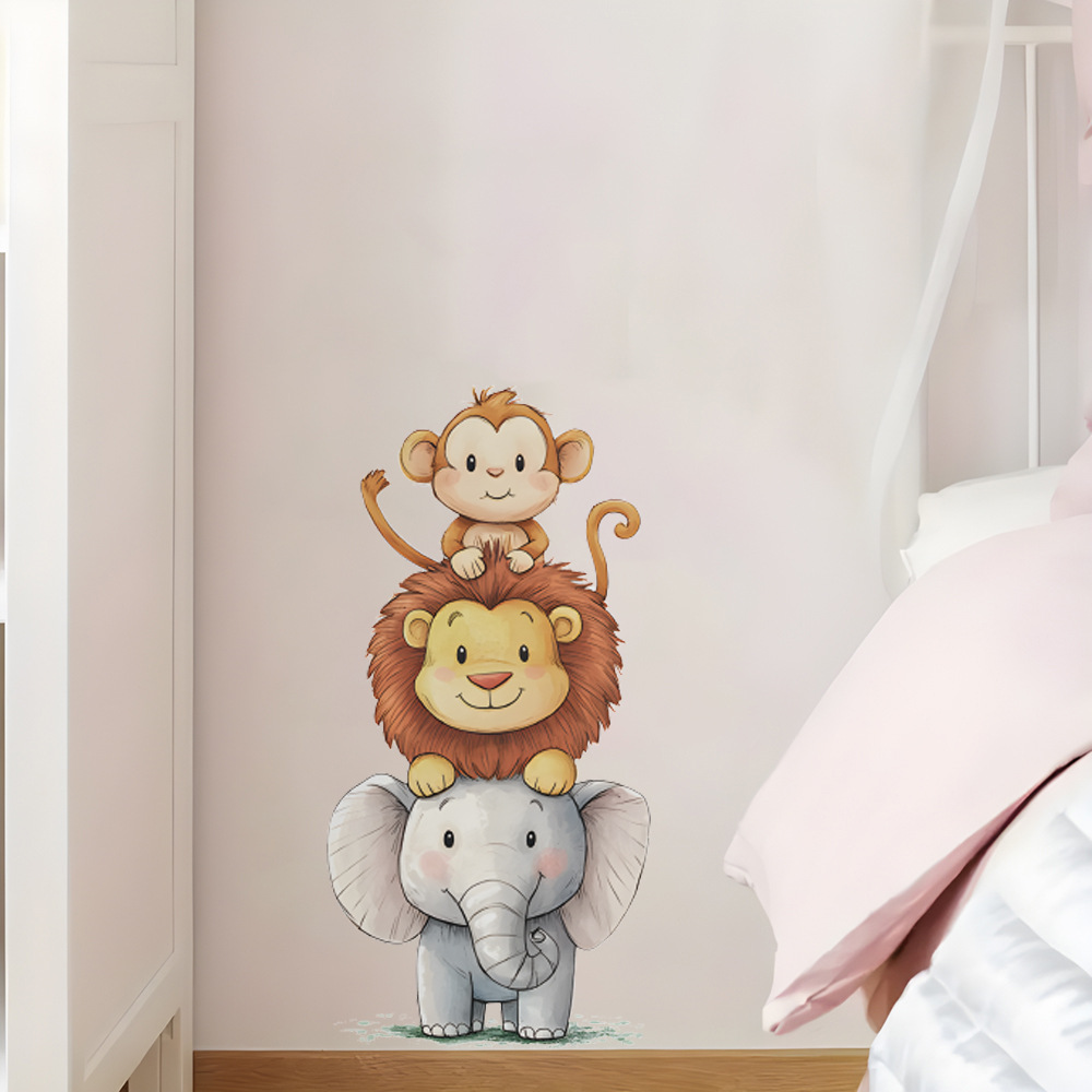 Baby Nursery Vinyl Wall Stickers - Cute Forest Animals Wall Stickers for