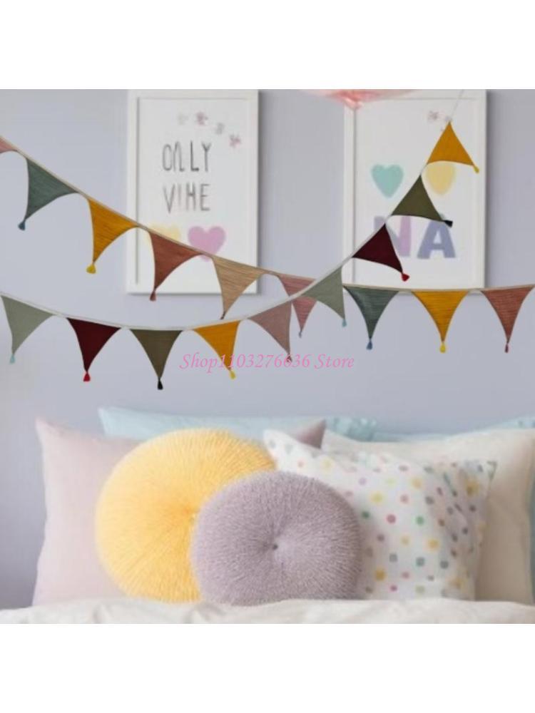Baby Nursery Gender Neutral - R6FD Soft Fabric Bunting Banners Candy