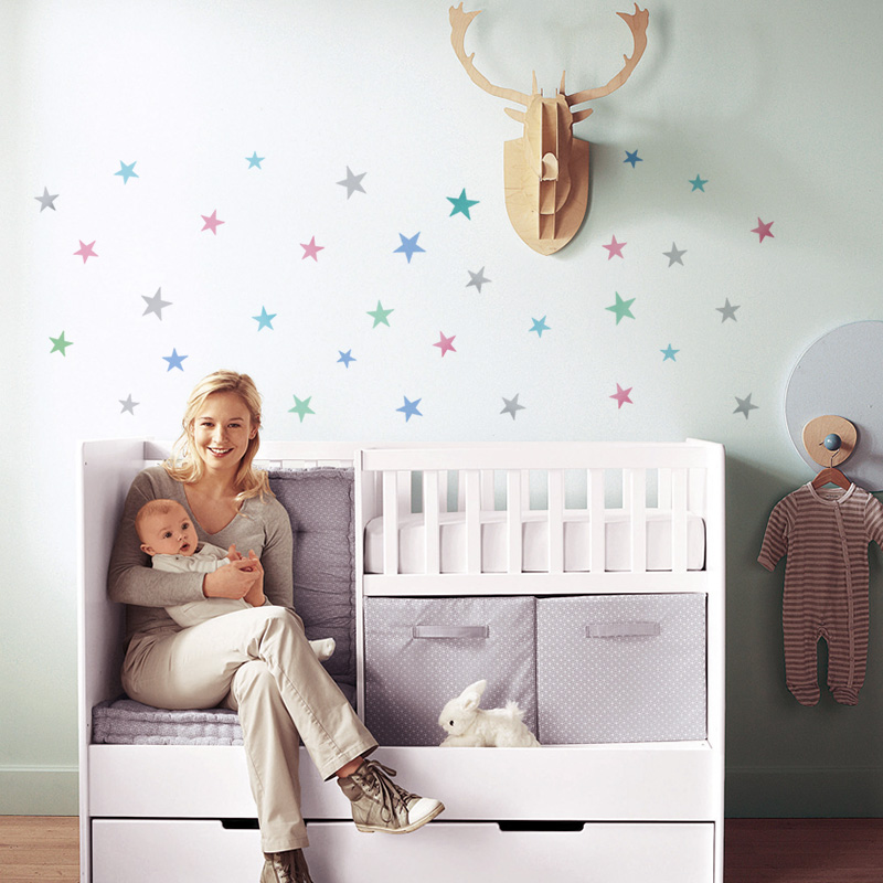 Baby Nursery Modern - Stars Wall Sticker For Kids Room