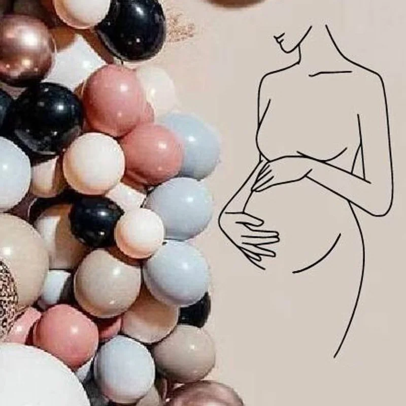 Baby Nursery Gender Neutral - Pregnant Woman art, Gender Reveal Decoration,