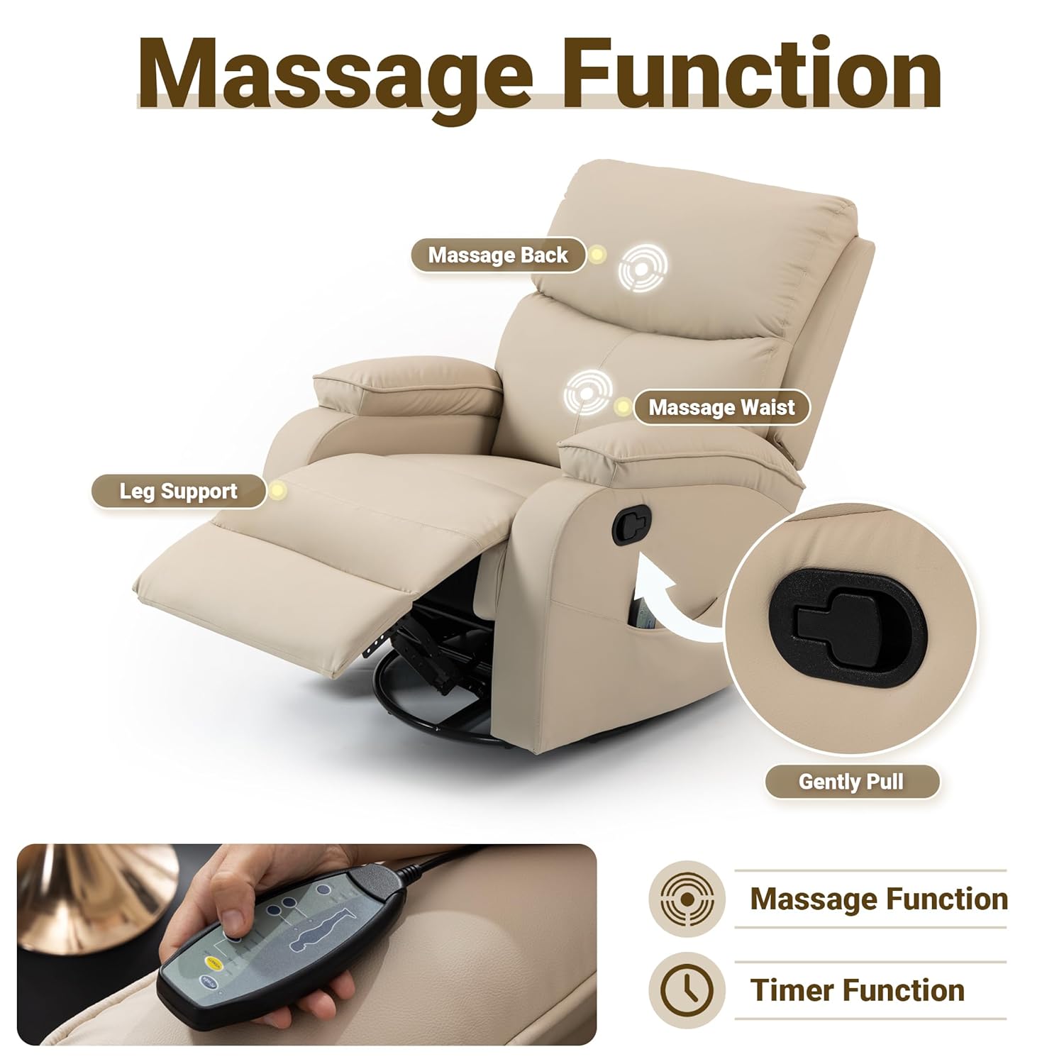 360° Swivel Rocking Massage Re - Rocking Chair Nursery 评论和价格