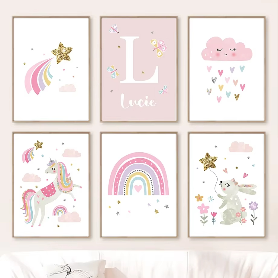 Pink Unicorn Rabbit Rainbow Cl - Baby Nursery Pink 评论和价格