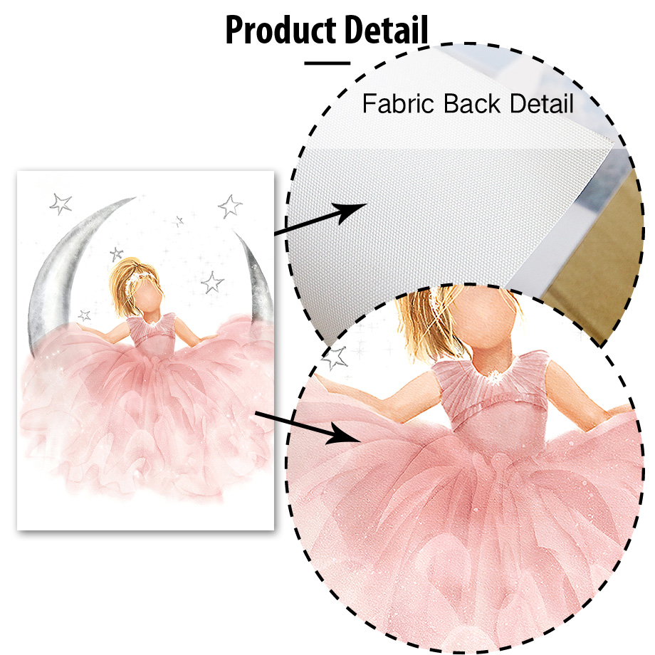 Pink Angel Girl Sun Moon Cloud - Baby Nursery Pink 评论和价格