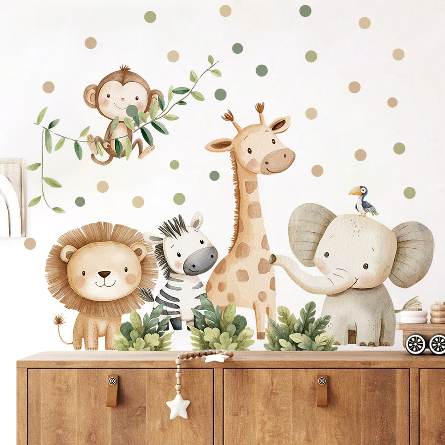 Boho Forest Animals Wall Stick - Baby Nursery Modern 评论和价格