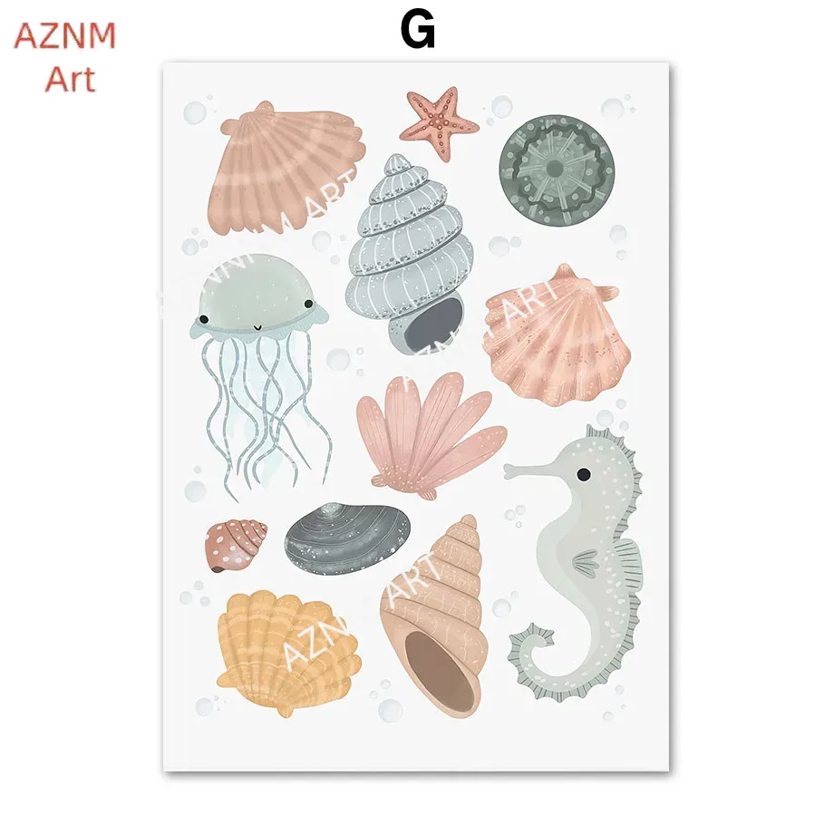 Under the Sea Nursery Wall Art - Baby Nursery Gender Neutral 评论和价格