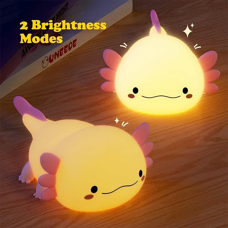 Cute Axolotl Night Light Silic - Baby Nursery Pink 评论和价格