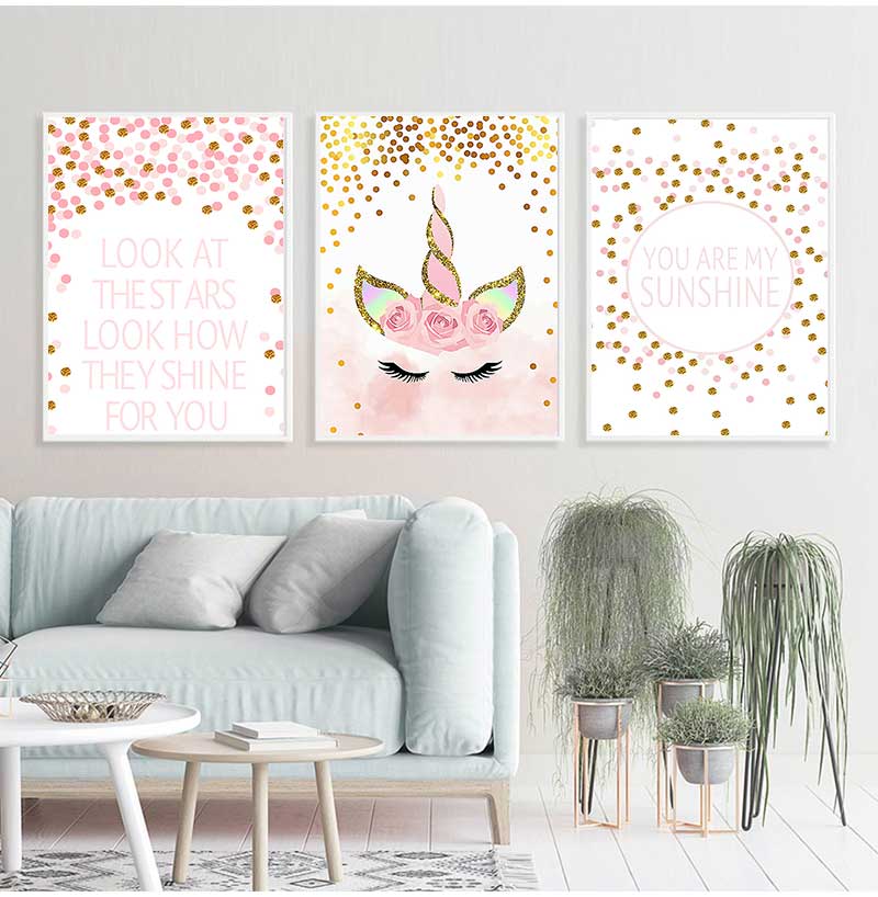 Decorative Picture Baby Girl B - Baby Nursery Pink 评论和价格