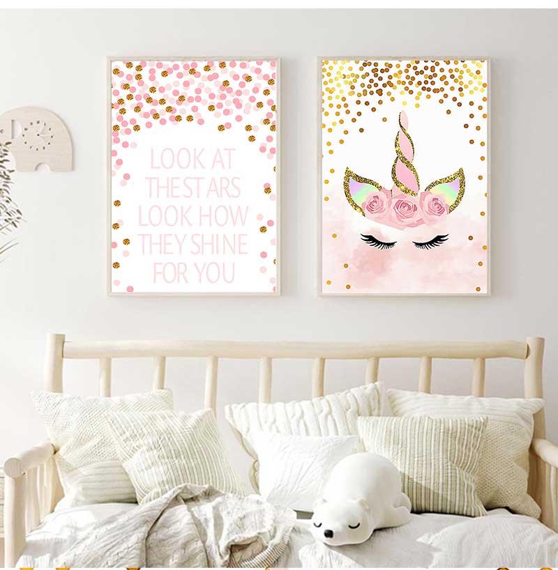 Decorative Picture Baby Girl B - Baby Nursery Pink 评论和价格
