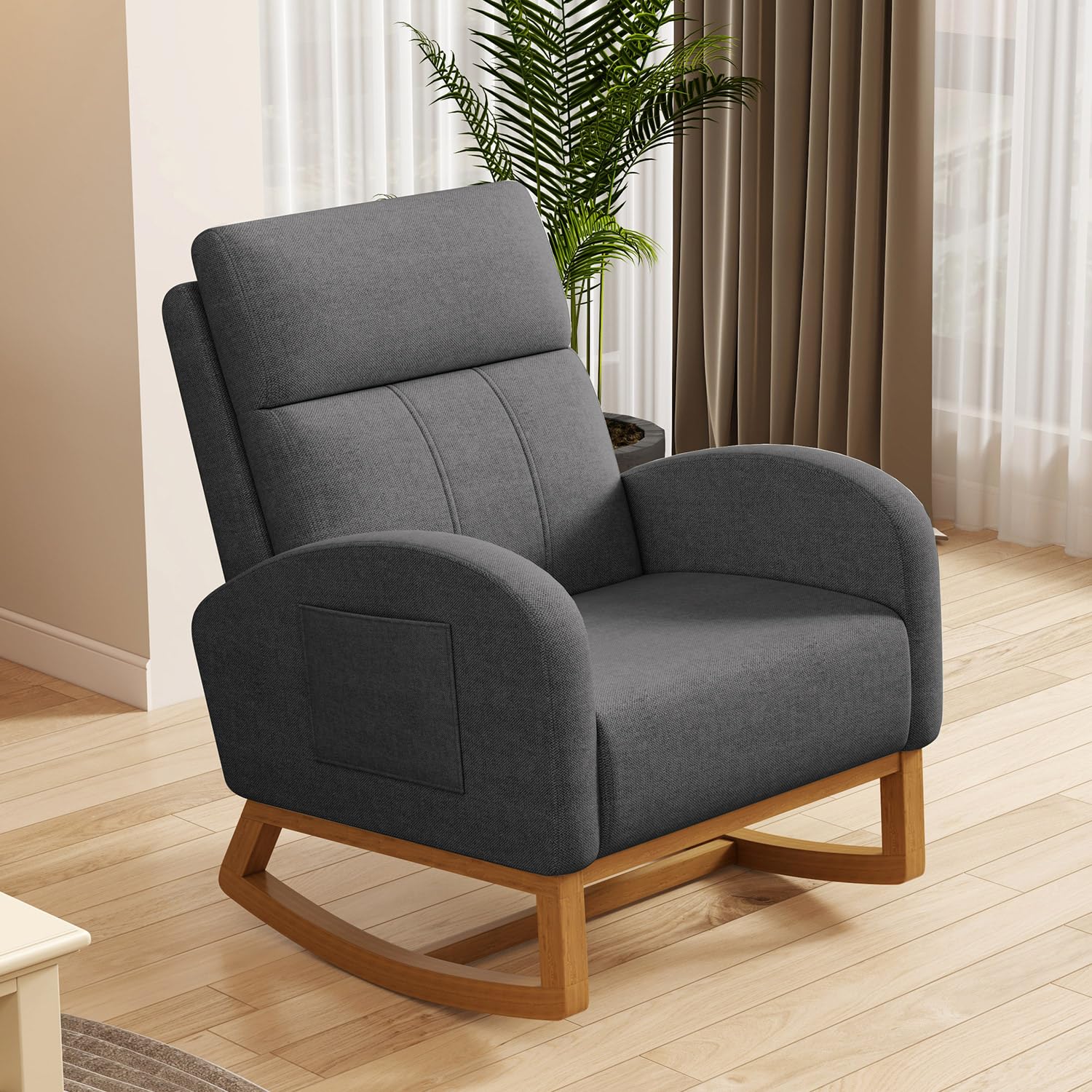 #Comfy High Backrest Upholster - Rocking Chair Nursery 评论和价格