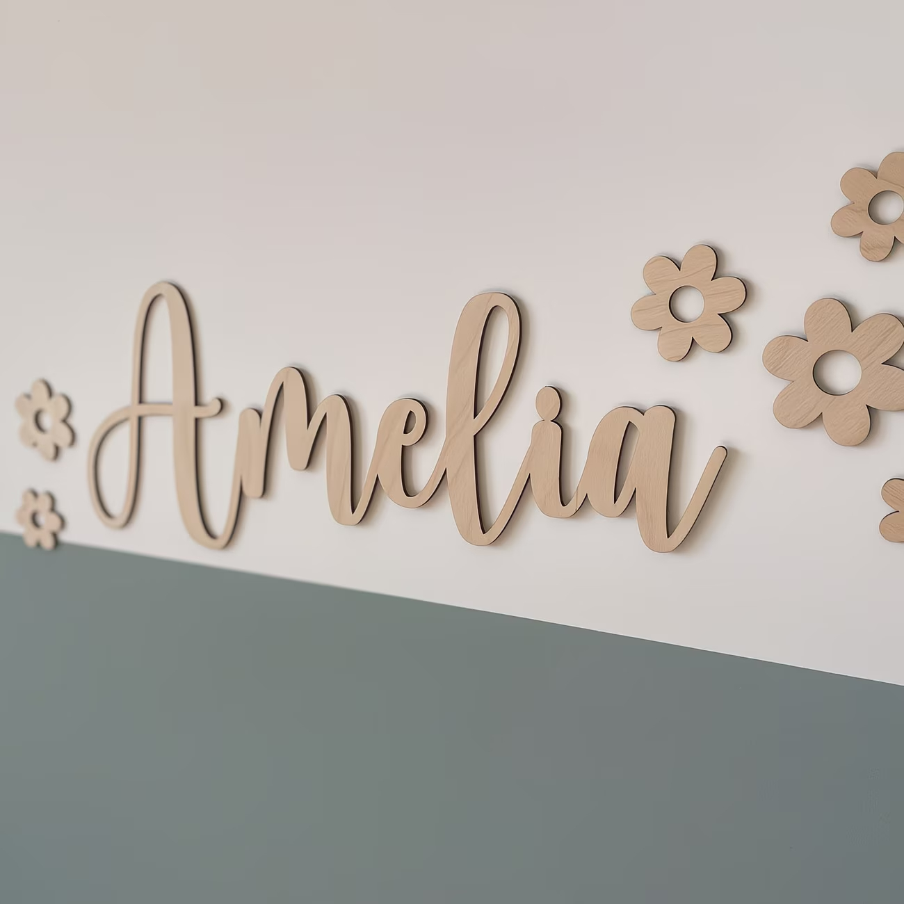 1pc Personalized Custom Wooden - Baby Name Wall Art 评论和价格