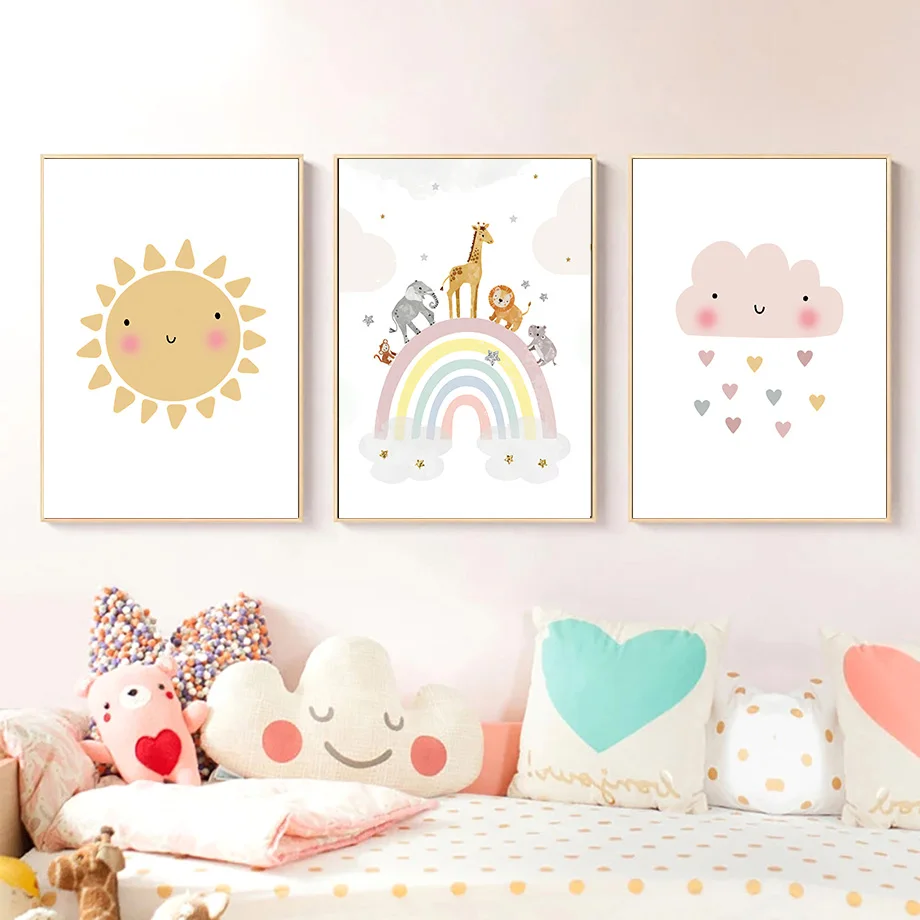 Giraffe Elephant Hot Balloon S - Baby Name Wall Art 评论和价格