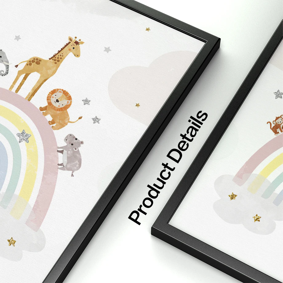 Giraffe Elephant Hot Balloon S - Baby Name Wall Art 评论和价格