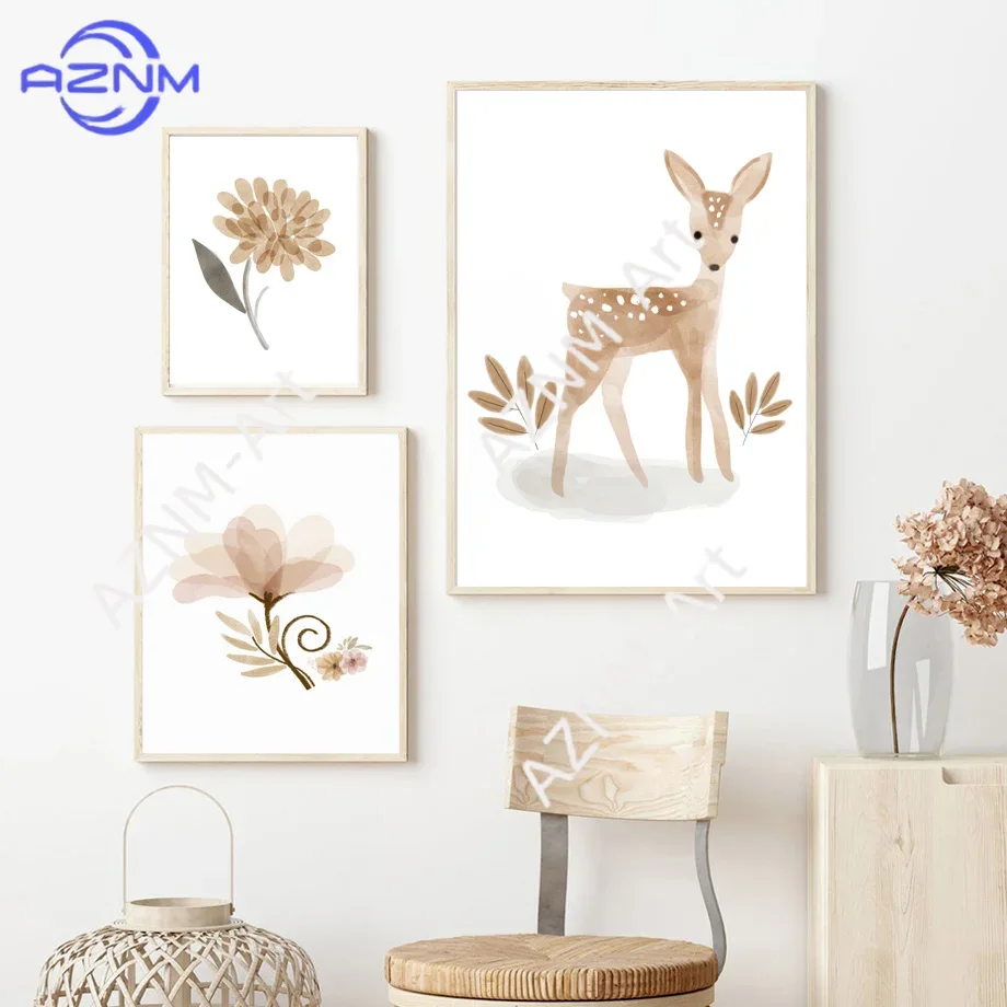 Boho Nursery Wall Art Canvas - - Baby Nursery Gender Neutral 评论和价格