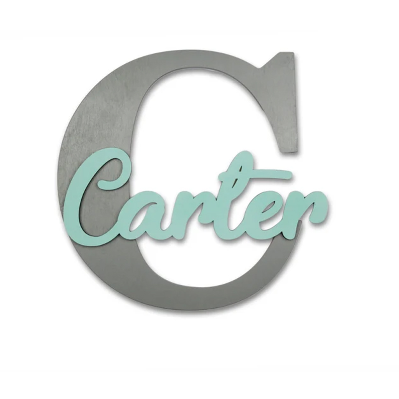 Wooden Letters, Baby Nursery W - Baby Nursery Name Letters 评论和价格
