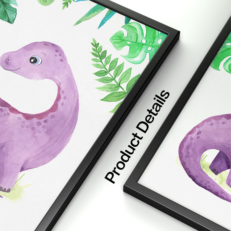 Watercolor Cute Cartoon Dinosa - Baby Nursery Gender Neutral 评论和价格
