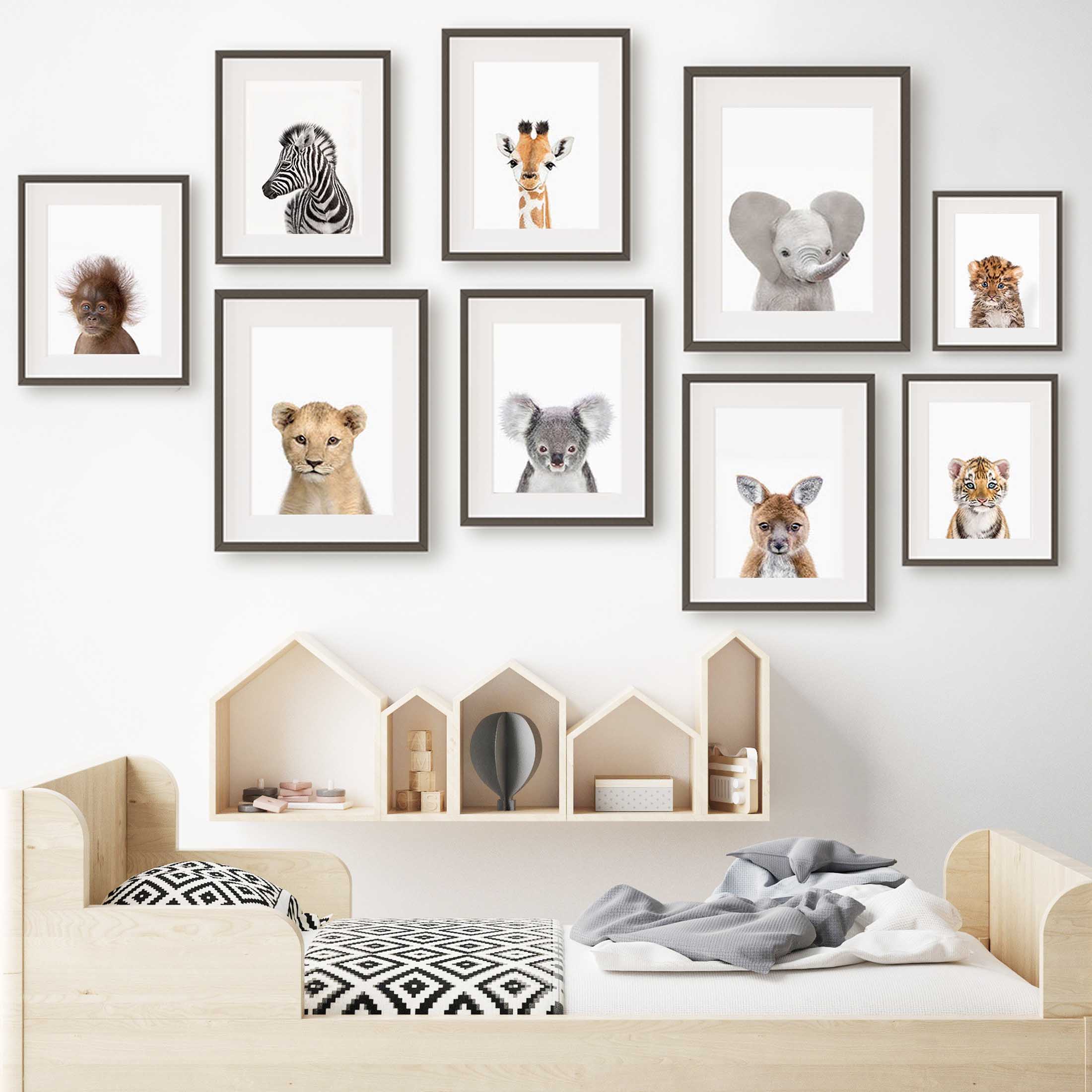 1pc frameless Canvas Painting  - Baby Zoo Nursery 评论和价格