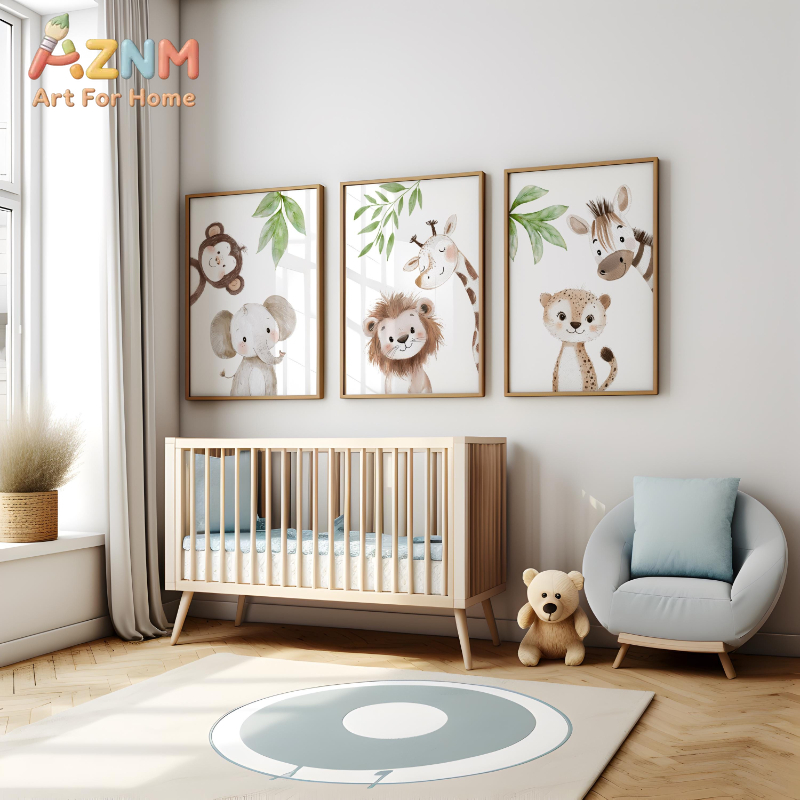 1Pc/3Pcs Safari Animal Nursery - Baby Nursery Animal Theme 评论和价格