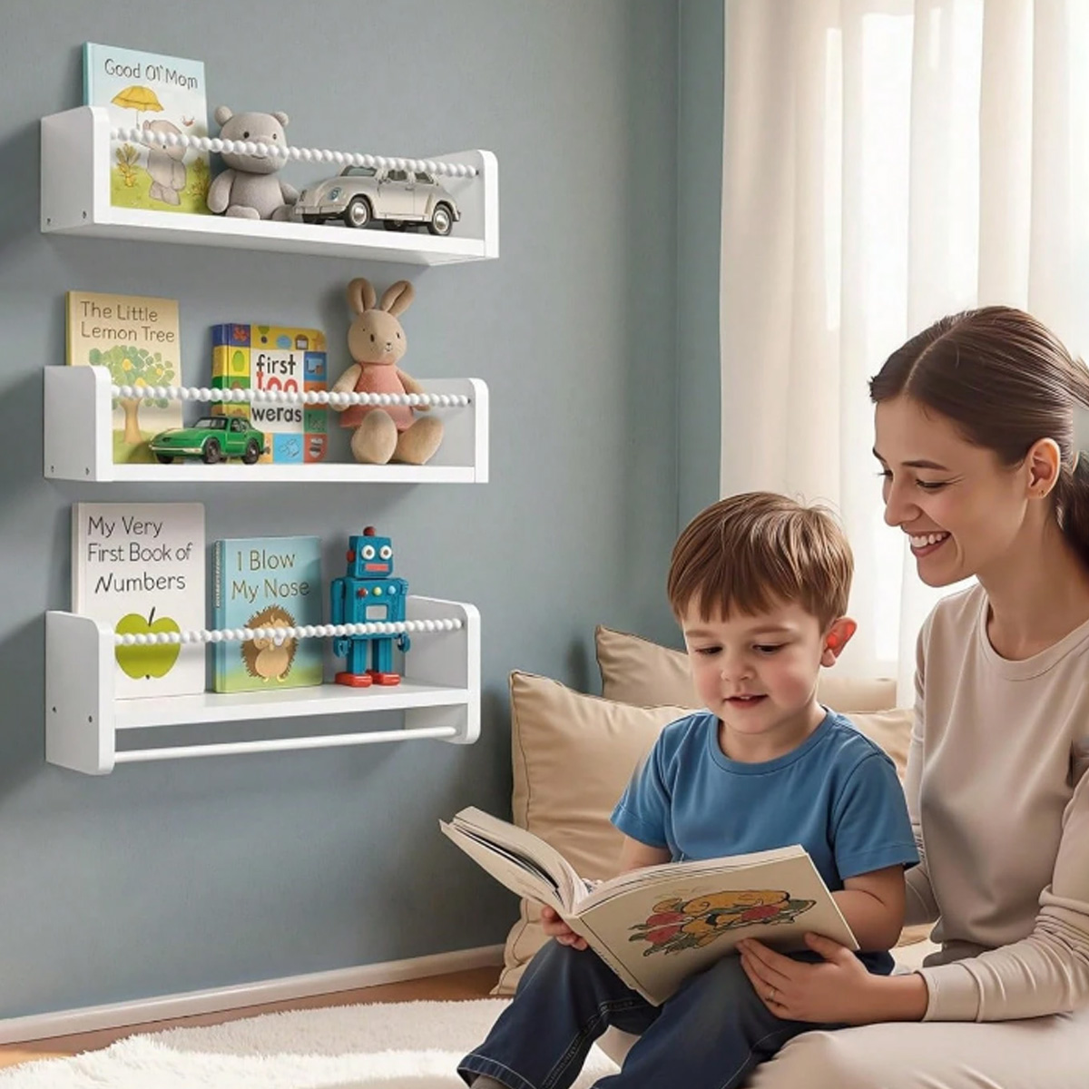 Nursery Book Shelves ,15.7 Inc - Baby Nursery Shelf 评论和价格