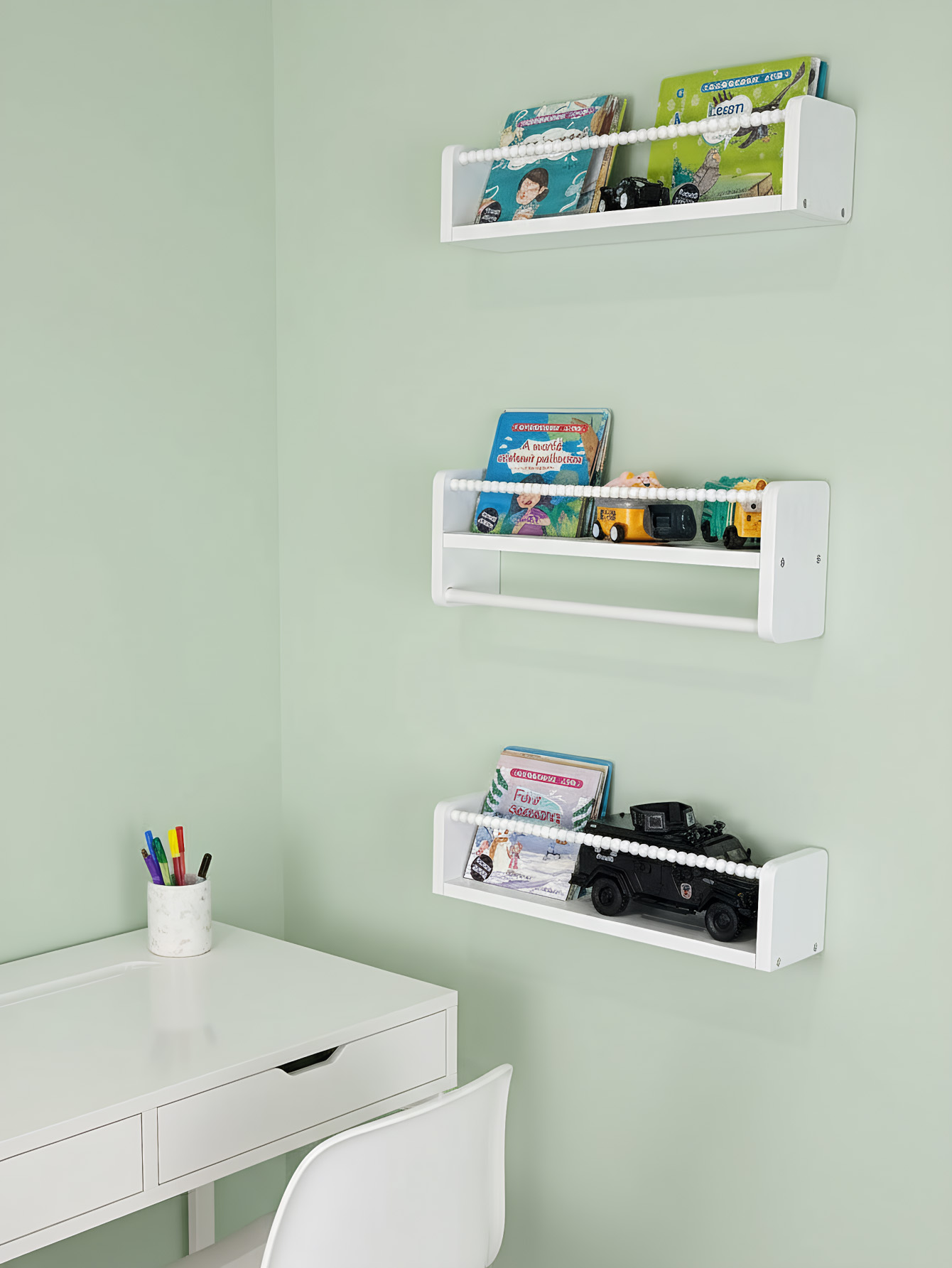 Nursery Book Shelves ,15.7 Inc - Baby Nursery Shelf 评论和价格