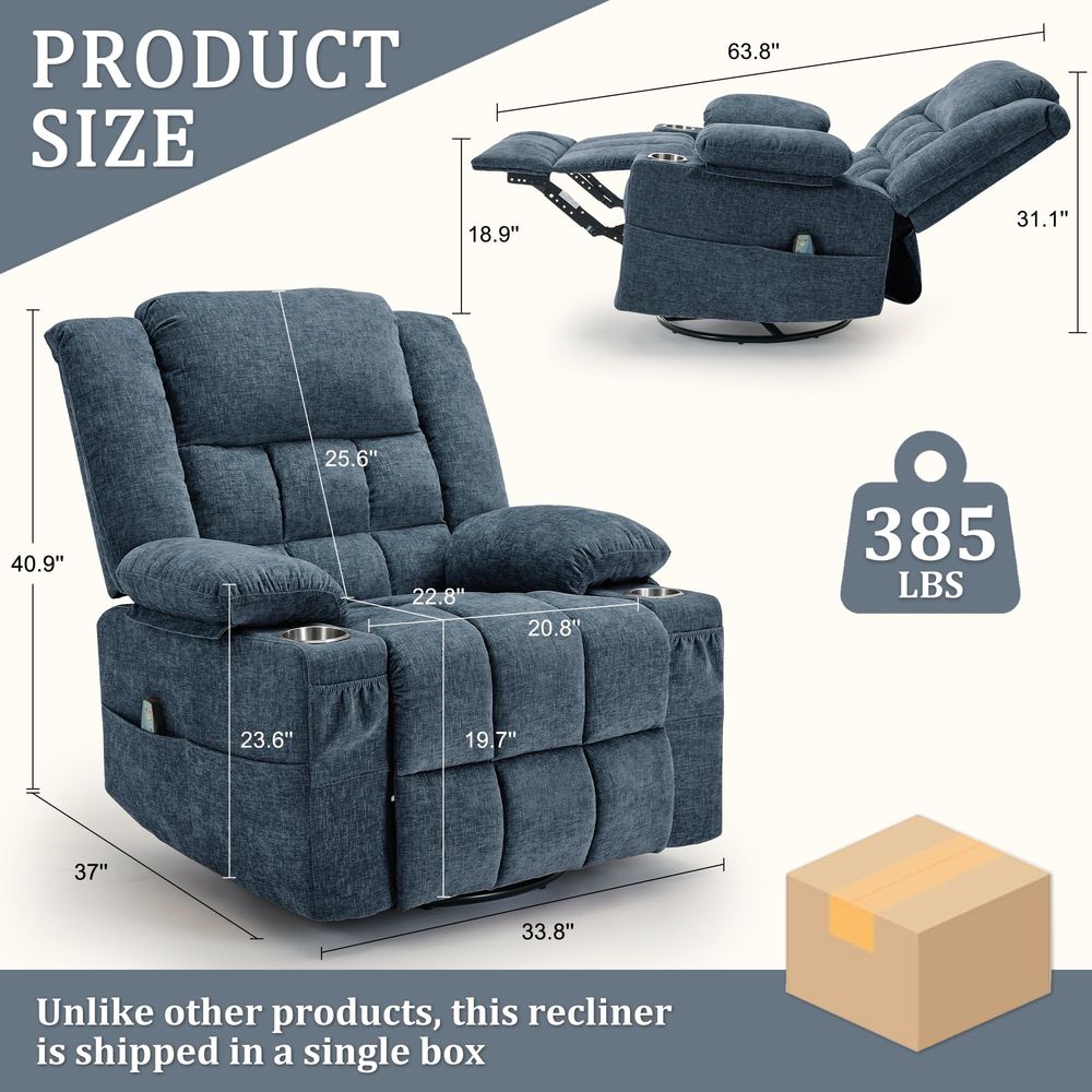 360 Swivel Rocker Recliner for - Rocking Chair Nursery 评论和价格