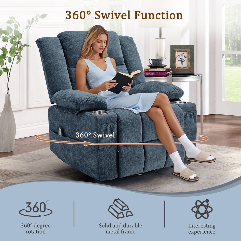 360 Swivel Rocker Recliner for - Rocking Chair Nursery 评论和价格