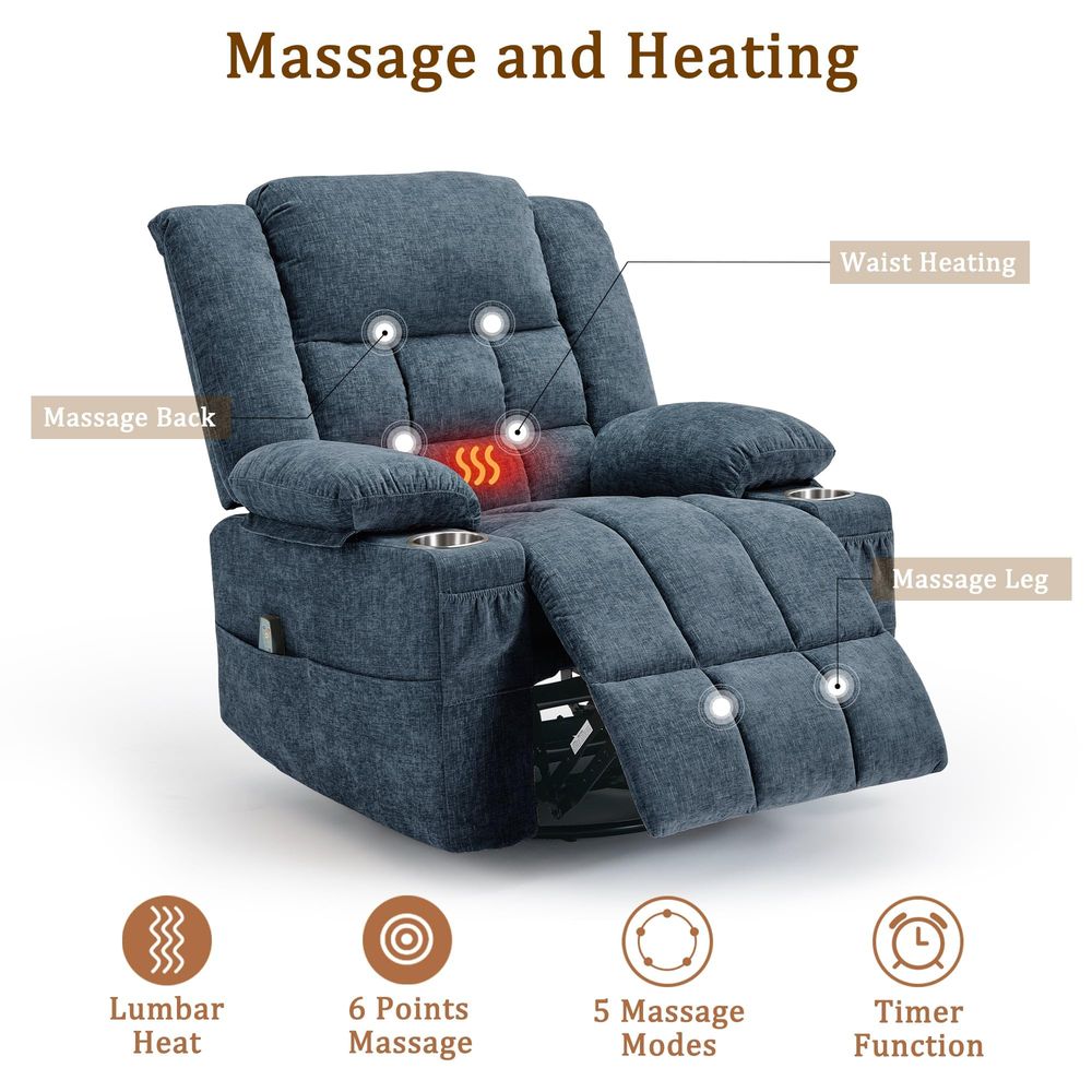 360 Swivel Rocker Recliner for - Rocking Chair Nursery 评论和价格