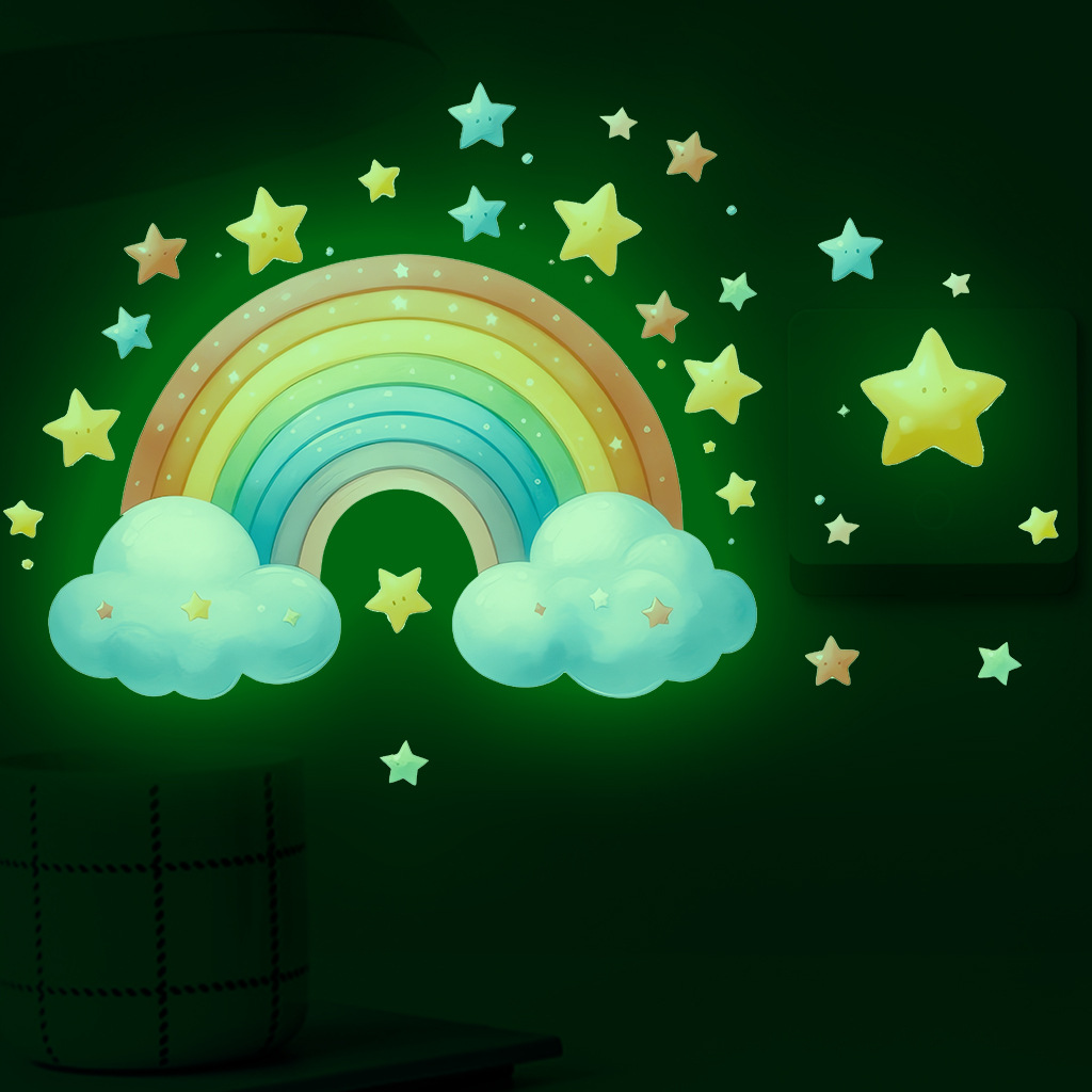 Cartoon Rainbow Luminous Wall  - Baby Nursery Diy 评论和价格