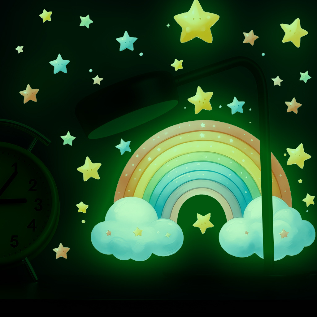 Cartoon Rainbow Luminous Wall  - Baby Nursery Diy 评论和价格