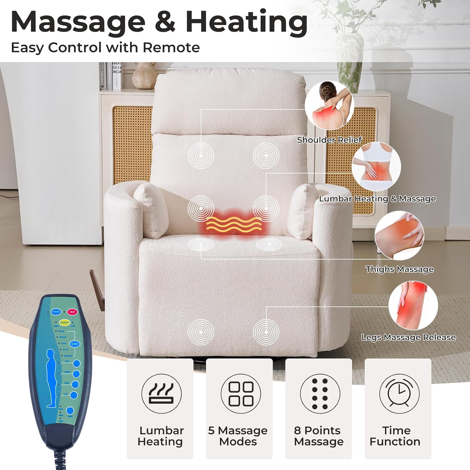 Oversized Swivel Recliner Chai - Rocking Chair Nursery 评论和价格