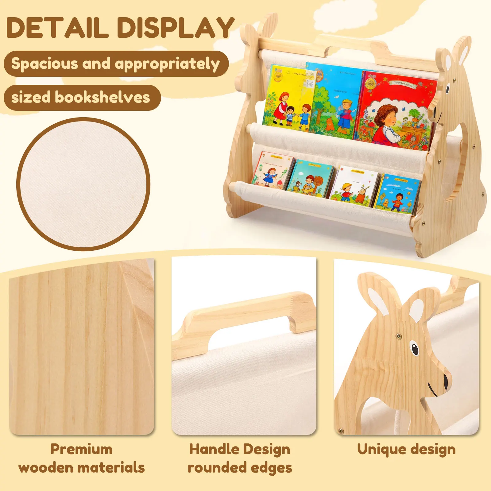 Kids Bookshelf Toddler Book Sh - Baby Nursery Shelf 评论和价格