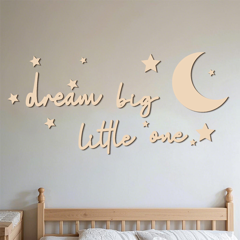 Dream Big Little One Wooden Si - Baby Nursery Modern 评论和价格