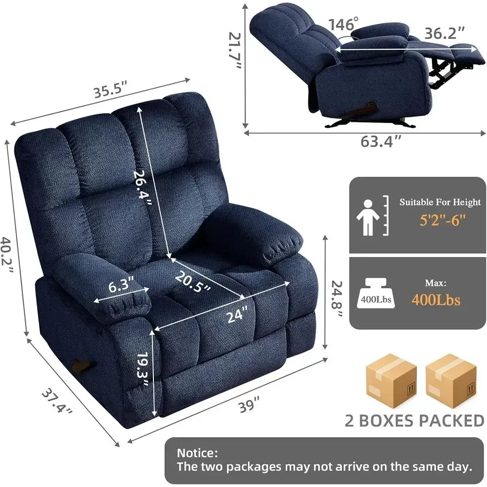Extra-Wide Manual Rocking Recl - Rocking Chair Nursery 评论和价格