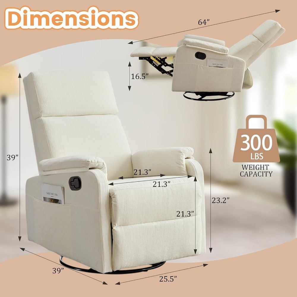 Recliner Chair, Swivel Rocking - Rocking Chair Nursery 评论和价格