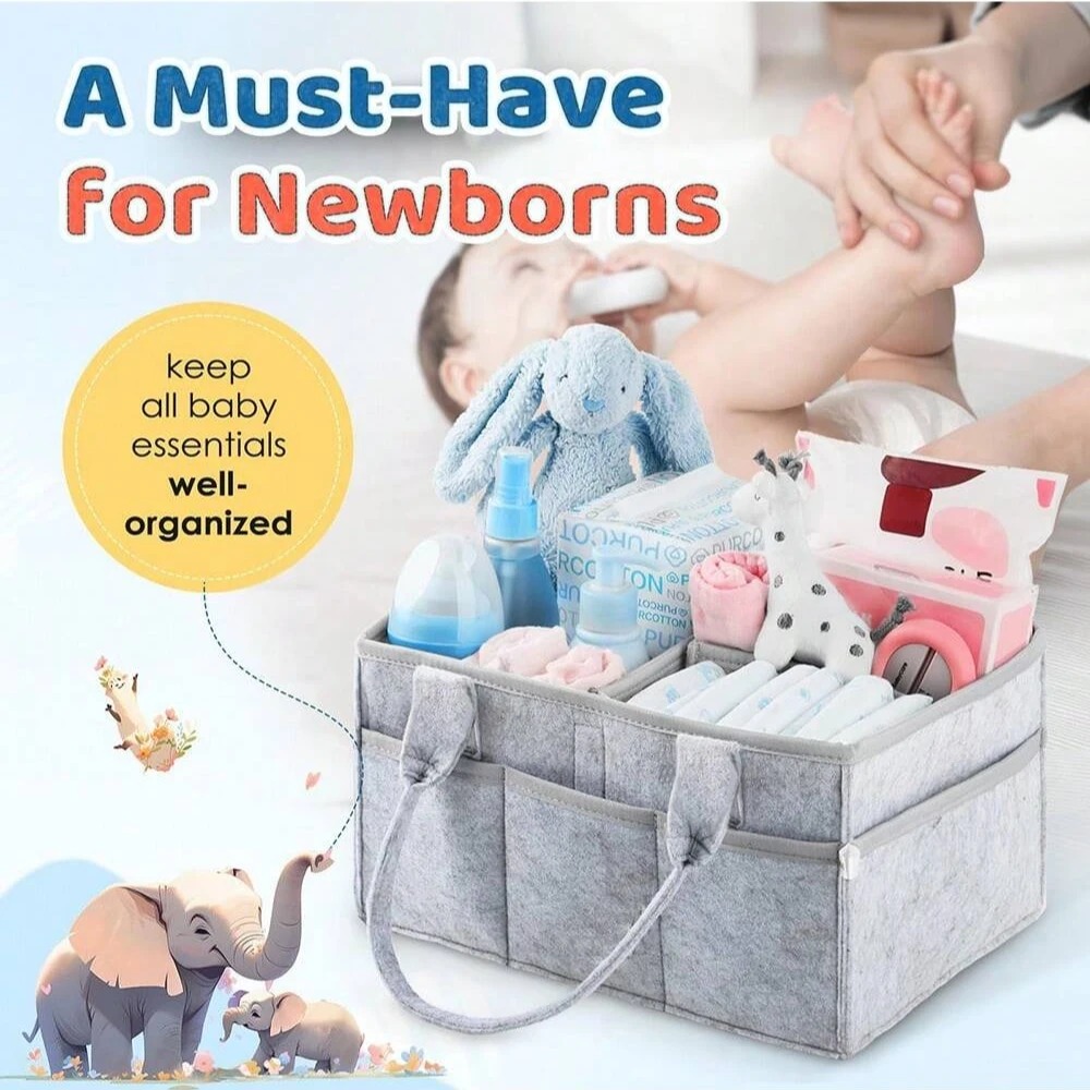 Baby Diaper Caddy with Handle, - Baby Nursery Gender Neutral 评论和价格