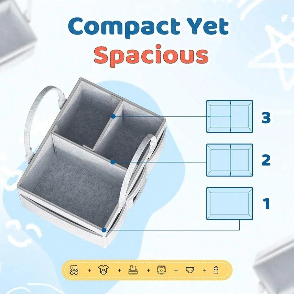 Baby Diaper Caddy with Handle, - Baby Nursery Gender Neutral 评论和价格