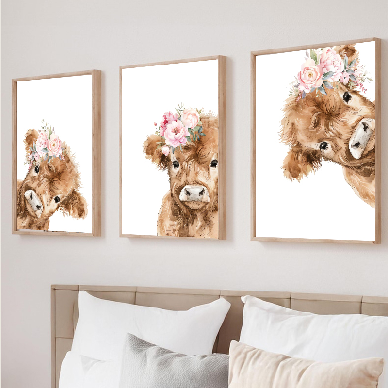 (2D canvas painting)  Cute Pee - Baby Nursery Pink 评论和价格