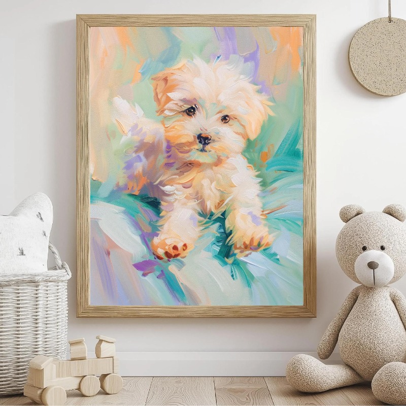 Pastel Animal Canvas Wall Art  - Baby Nursery Animal Theme 评论和价格