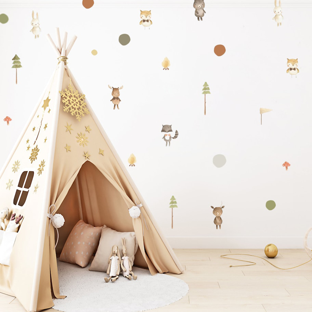 Cartoon Cute Fox Rabbit Animal - Baby Nursery Modern 评论和价格