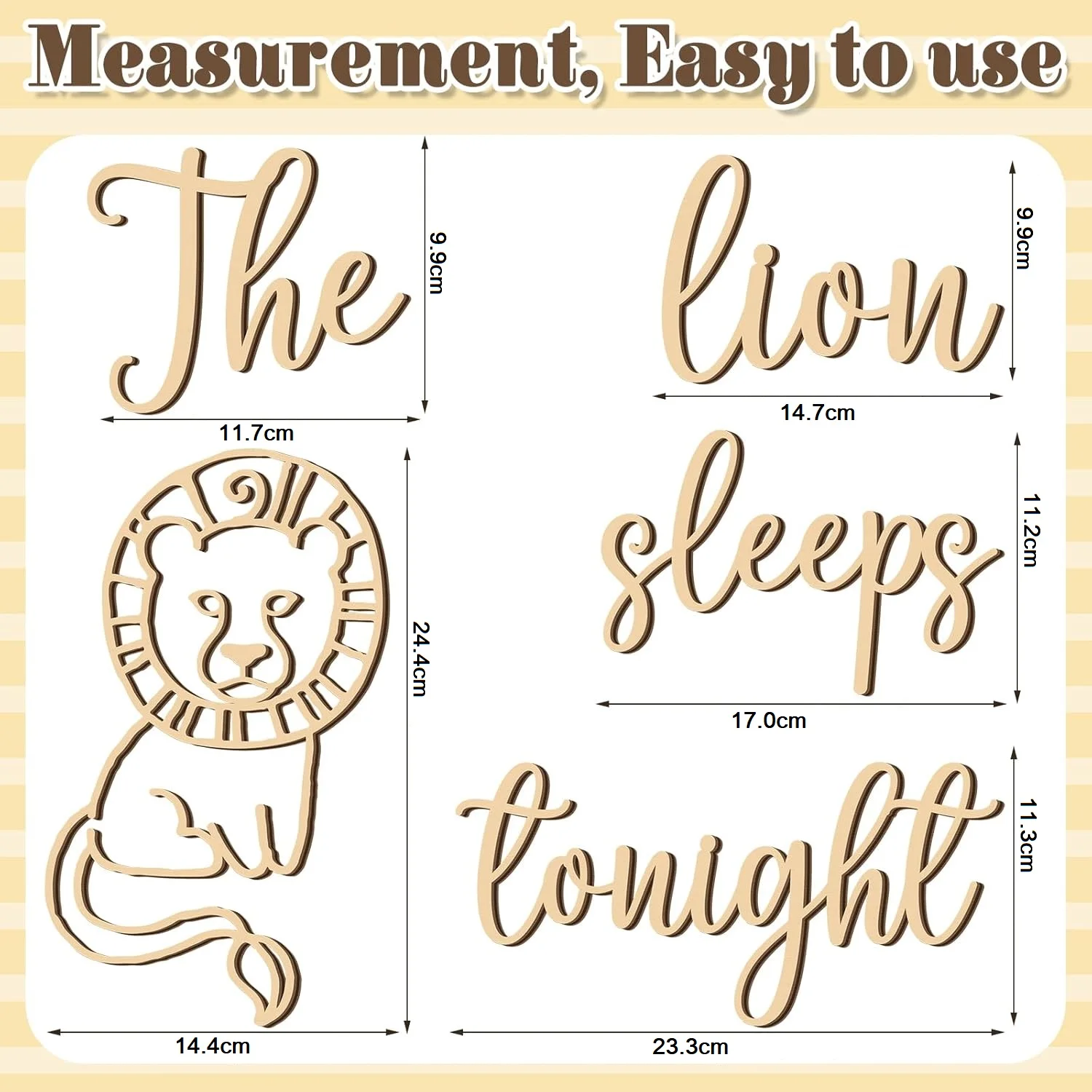 The Lion Sleeps Tonight Wooden - Baby Nursery Animal Theme 评论和价格