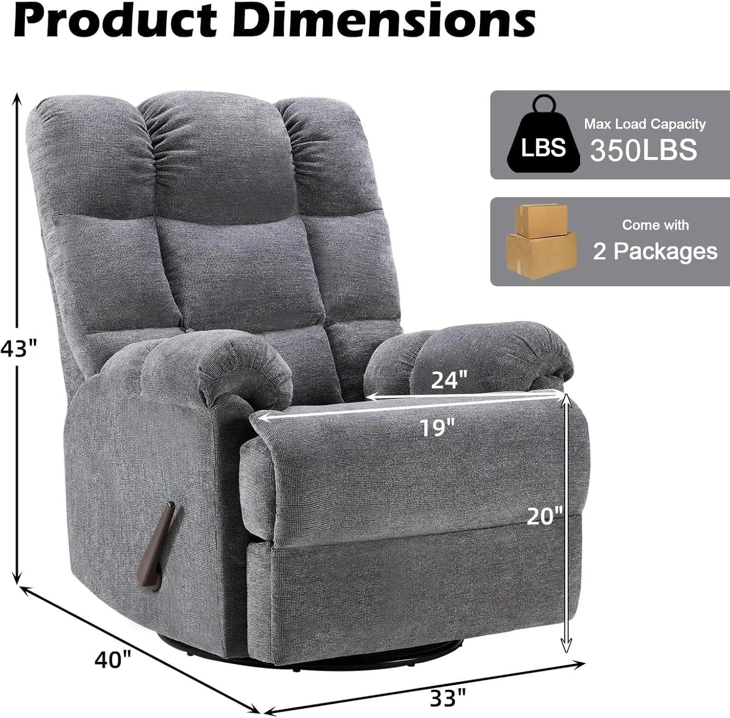 Grey Swivel Rocker Recliner Gl - Rocking Chair Nursery 评论和价格