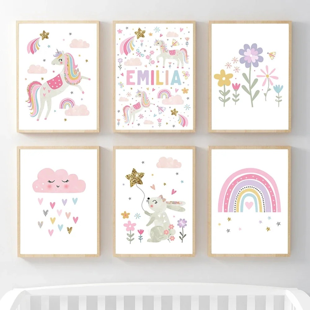 Pink Unicorn Rabbit Rainbow Cl - Baby Nursery Pink 评论和价格