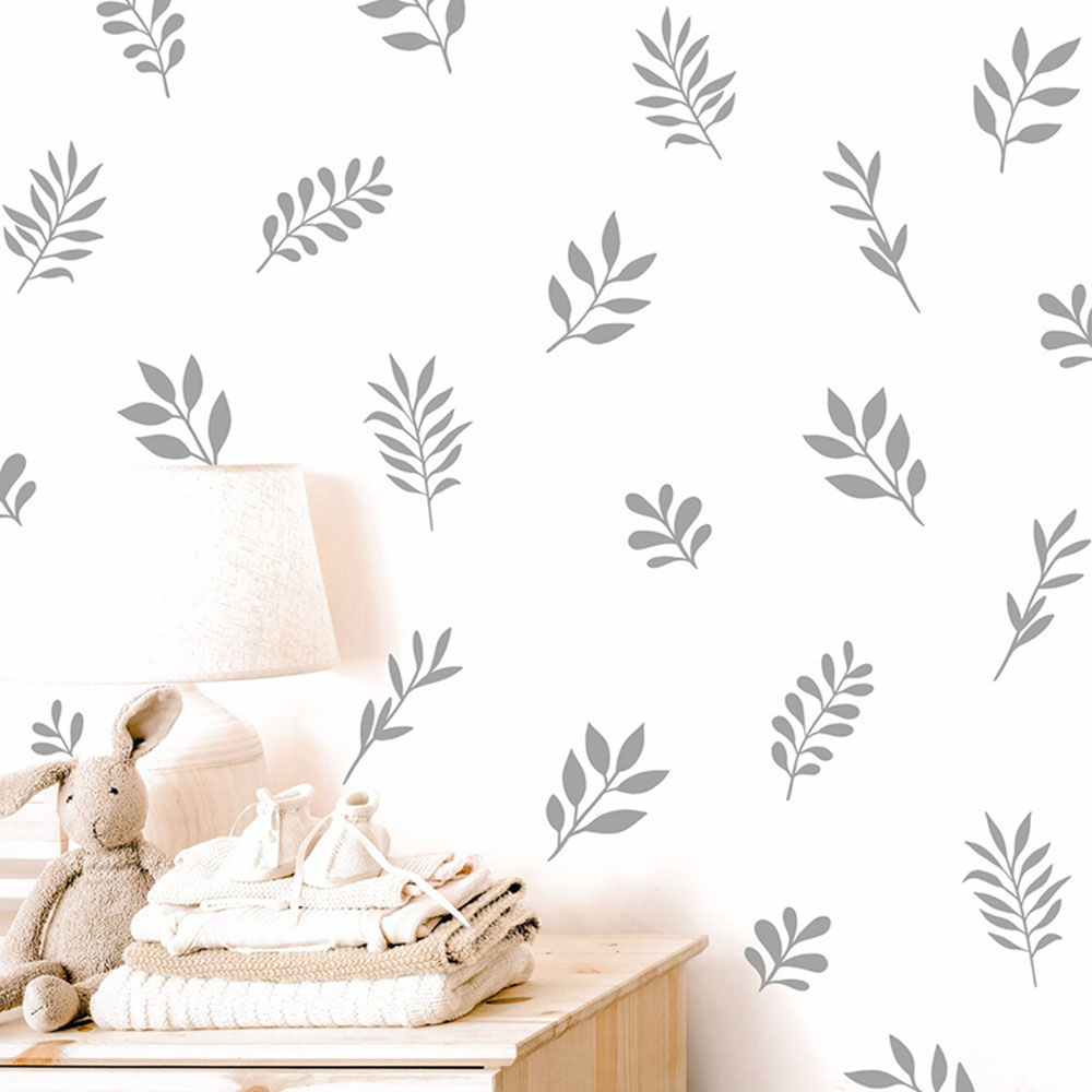 41Pcs Botanical Leaf Wall Stic - Baby Nursery Vinyl Wall Stickers 评论和价格