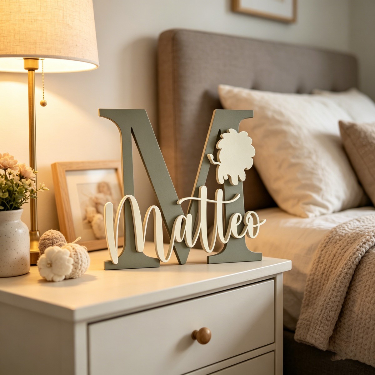 1Pc Custom Lion Name & Initial - Baby Nursery Diy 评论和价格