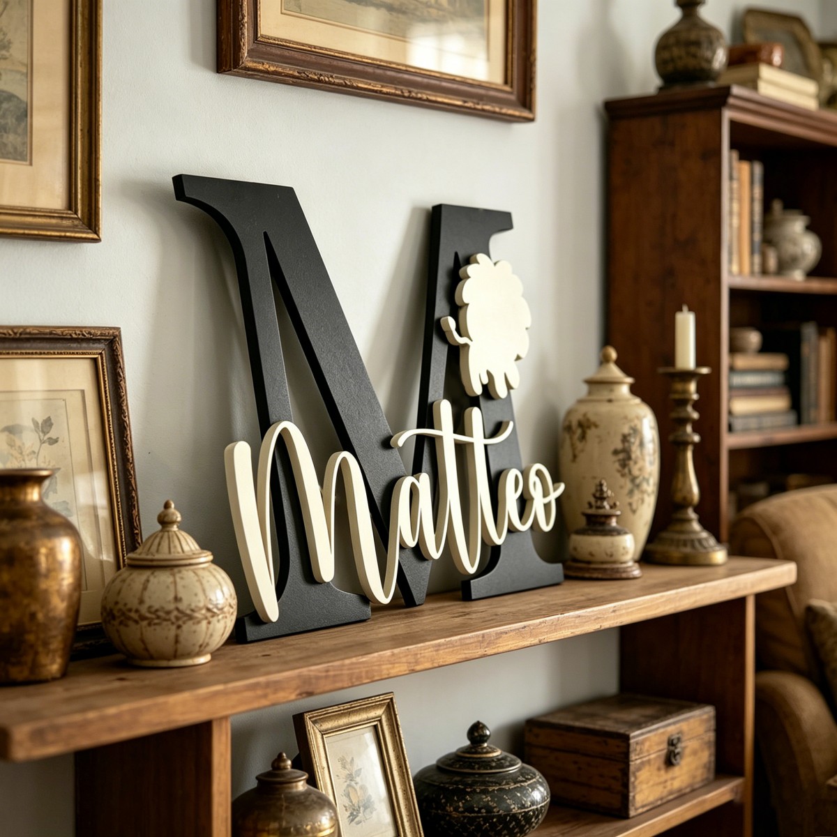 1Pc Custom Lion Name & Initial - Baby Nursery Diy 评论和价格