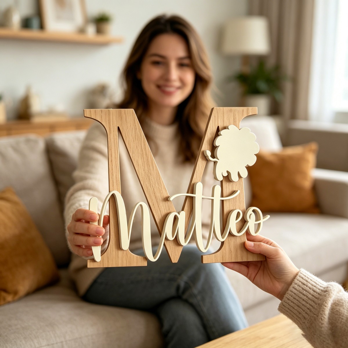 1Pc Custom Lion Name & Initial - Baby Nursery Diy 评论和价格