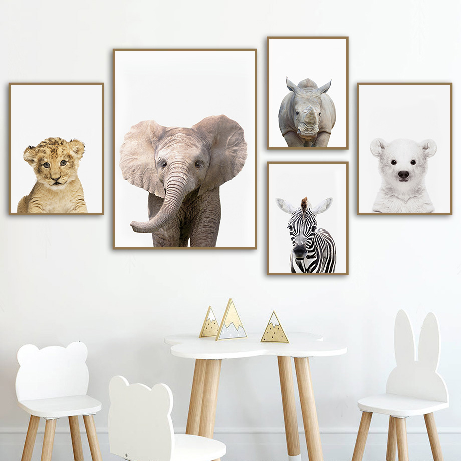 Baby Safari Animal Nursery Wal - Baby Zoo Nursery 评论和价格