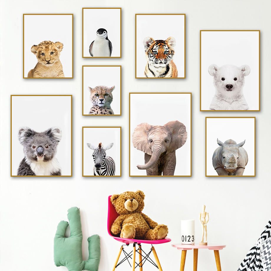 Baby Safari Animal Nursery Wal - Baby Zoo Nursery 评论和价格