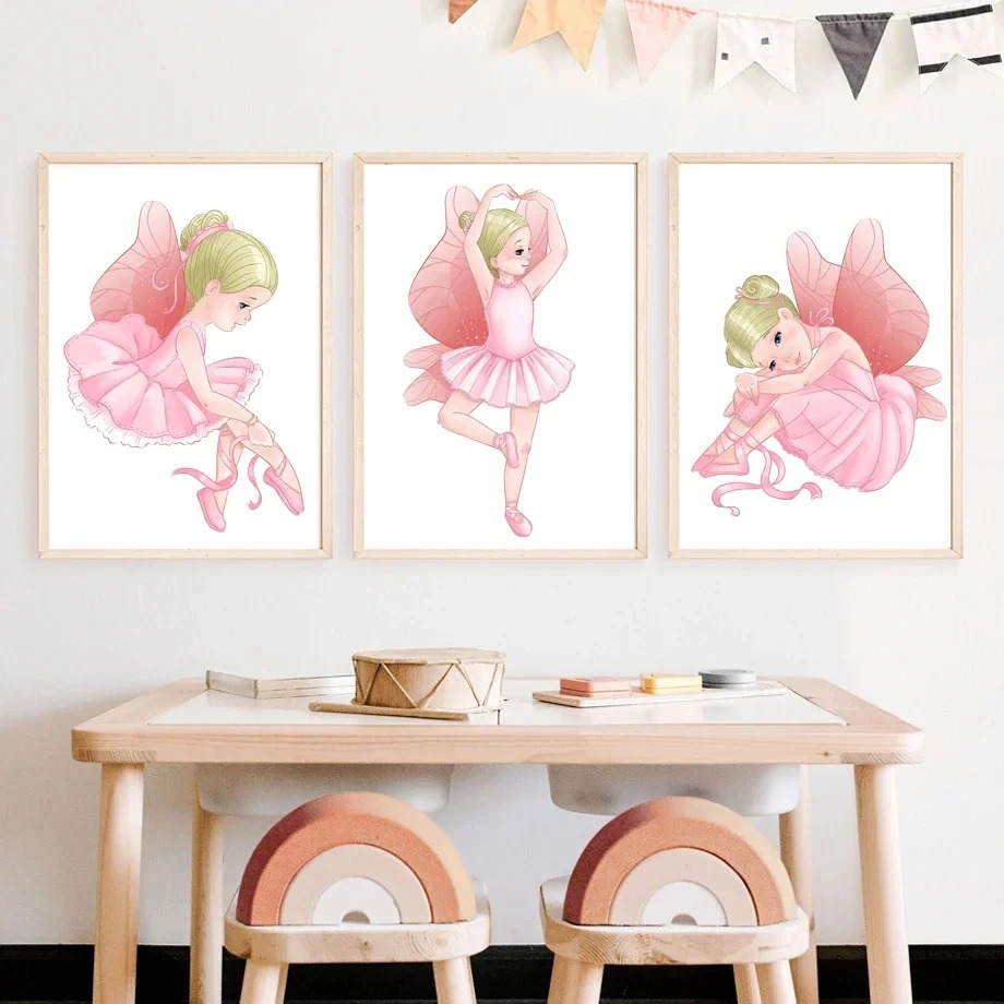 Pink Ballet Girl Ballerina Nur - Baby Nursery Pink 评论和价格