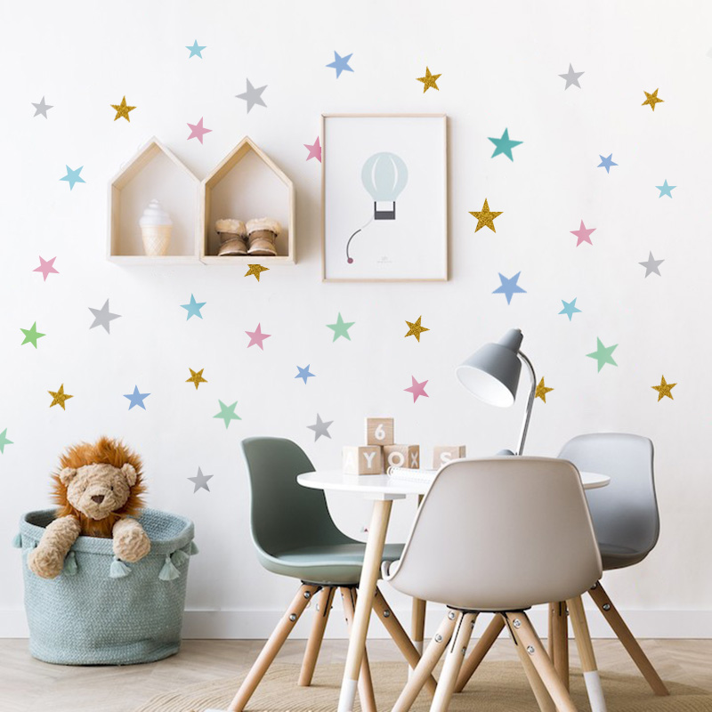 Stars Wall Sticker For Kids Ro - Baby Nursery Modern 评论和价格